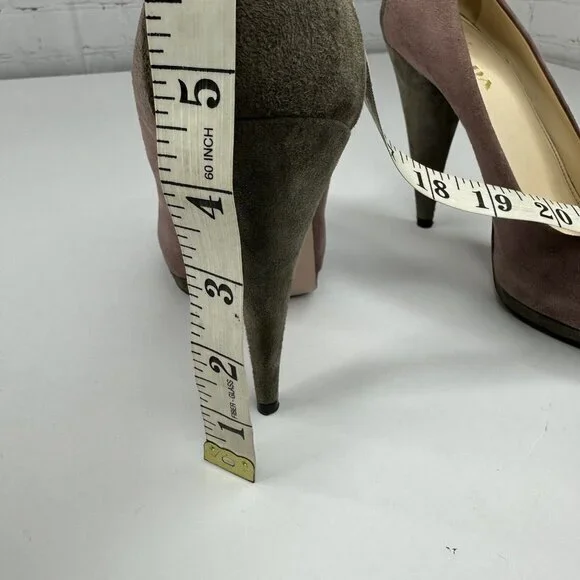 Prada Women's Lampone Grafite Calzature Donna Camoscio Grafic Pumps EU 37.5/US 7 - Picture 15 of 17